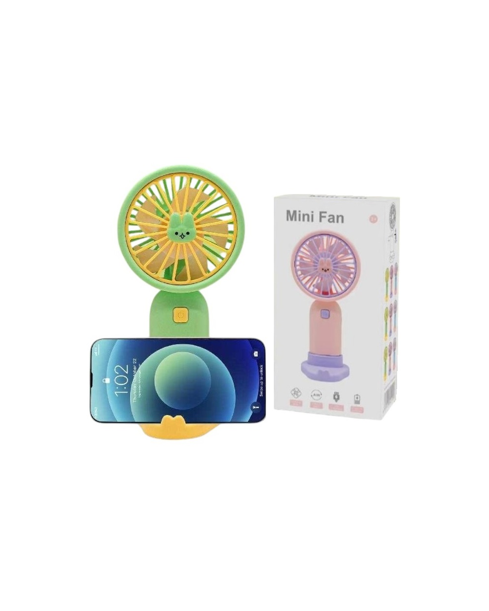 Επαναφορτιζόμενος ανεμιστήρας mini  - Sy958B - 033152 - Green