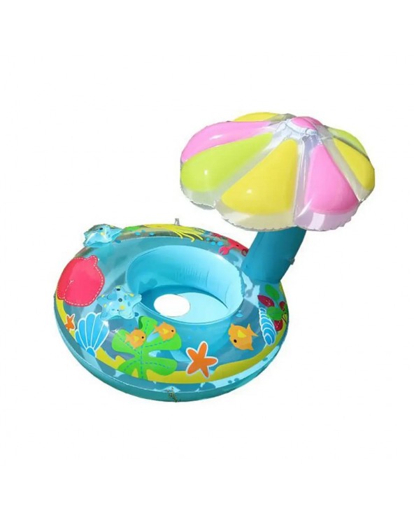 Παιδικό φουσκωτό σωσίβιο με κάθισμα και σκίαστρο - SL-B103 - 152155 - Blue