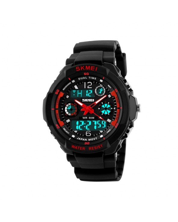 Ψηφιακό/αναλογικό ρολόι χειρός – Skmei - 0931 - Red