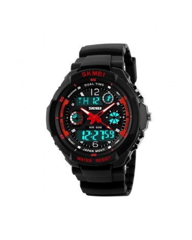 Ψηφιακό/αναλογικό ρολόι χειρός – Skmei - 0931 - Red
