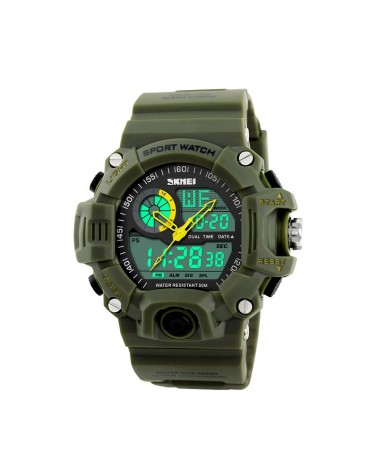 Ψηφιακό/αναλογικό ρολόι χειρός – Skmei - 1029 - Green