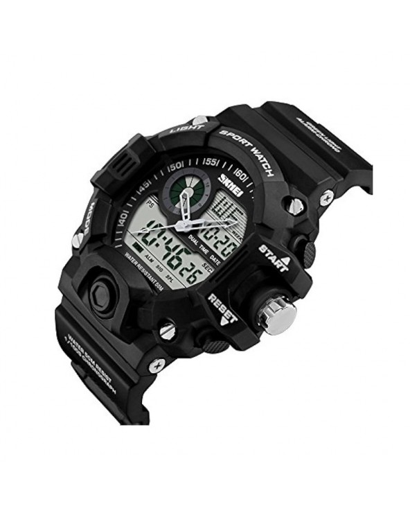 Ψηφιακό/αναλογικό ρολόι χειρός – Skmei - 1029 - Black