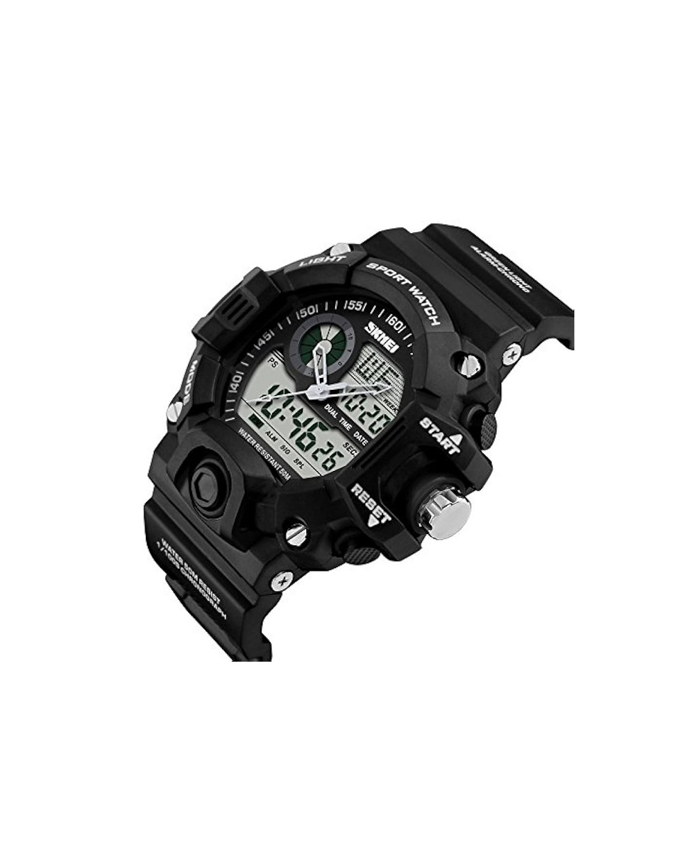 Ψηφιακό/αναλογικό ρολόι χειρός – Skmei - 1029 - Black