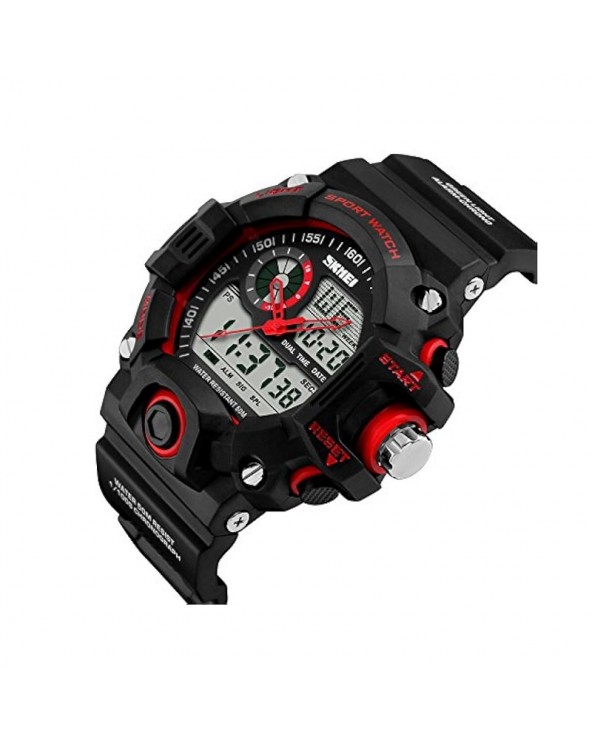 Ψηφιακό/αναλογικό ρολόι χειρός – Skmei - 1029 - Red