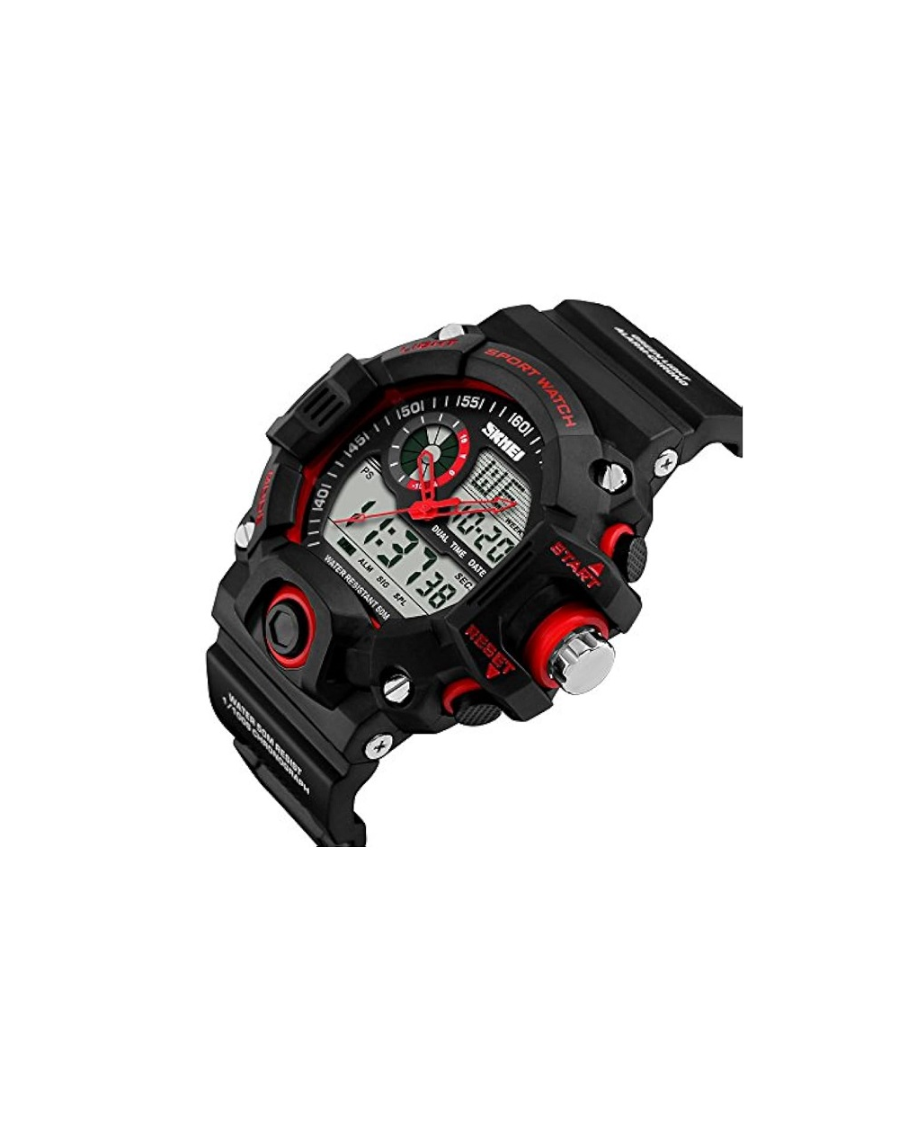 Ψηφιακό/αναλογικό ρολόι χειρός – Skmei - 1029 - Red