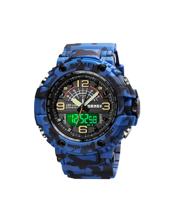 Ψηφιακό/αναλογικό ρολόι χειρός – Skmei - 1617 - Army Blue