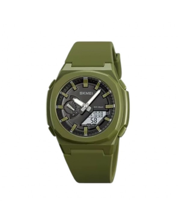 Ψηφιακό/αναλογικό ρολόι χειρός – Skmei - 2091 - Green/White screen