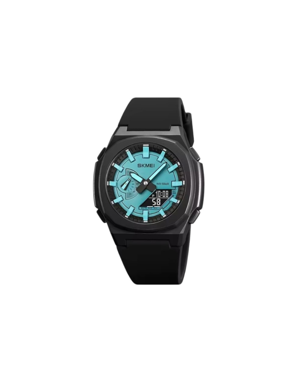 Ψηφιακό/αναλογικό ρολόι χειρός – Skmei - 2091 - Light Blue/Black screen