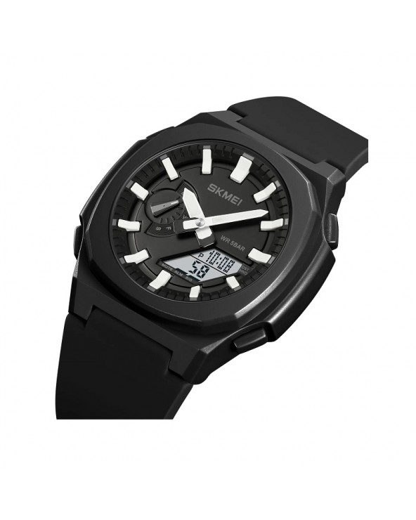 Ψηφιακό/αναλογικό ρολόι χειρός – Skmei - 2091 - White/White screen