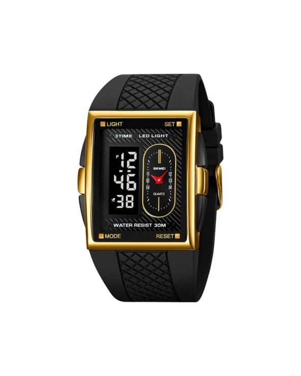 Ψηφιακό/αναλογικό ρολόι χειρός – Skmei - 2213 - Black/Gold/Black