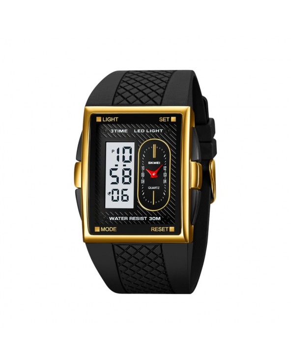 Ψηφιακό/αναλογικό ρολόι χειρός – Skmei - 2213 - Black/Gold/White