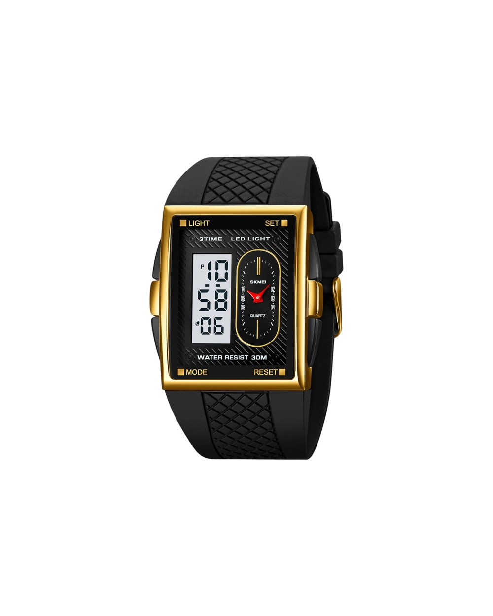 Ψηφιακό/αναλογικό ρολόι χειρός – Skmei - 2213 - Black/Gold/White