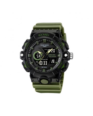 Ψηφιακό/αναλογικό ρολόι χειρός – Skmei - 2225 - Green