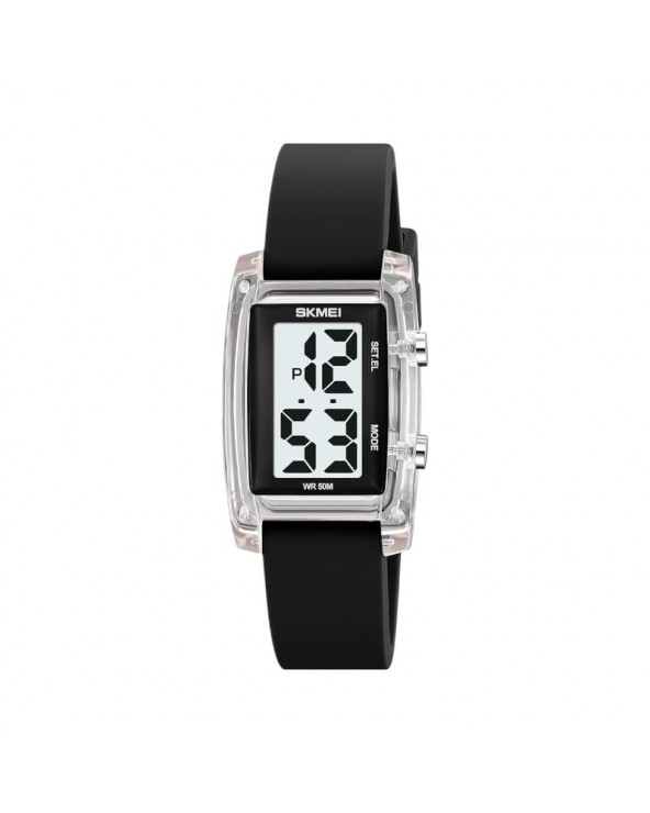 Ψηφιακό ρολόι χειρός - Skmei - 2325 - Black/White Transparent