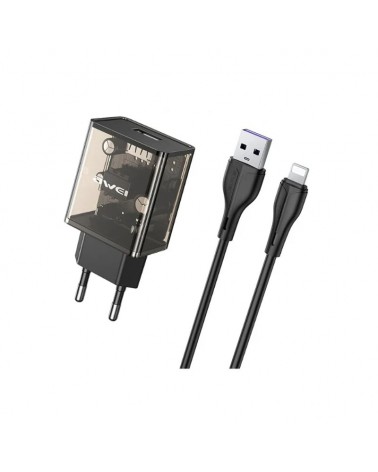 Αντάπτορας φόρτισης με καλώδιο Lightning - C9L - Fast Charge - 2.4A - AWEI