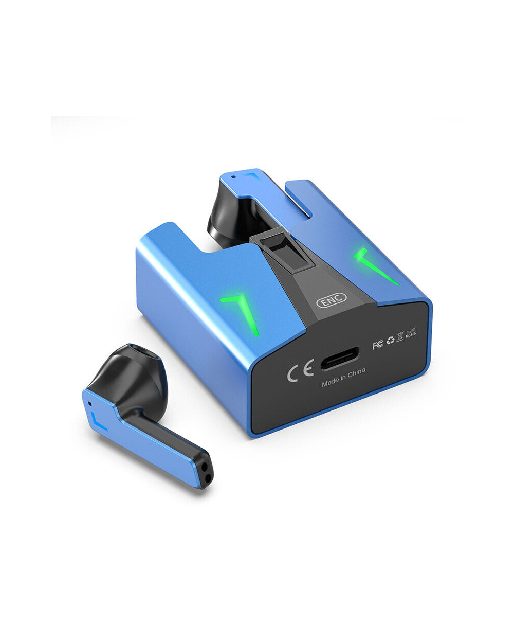 Ενσύρματα ακουστικά Gaming με θήκη φόρτισης - KINGKONG - Fineblue - 700147 - Blue