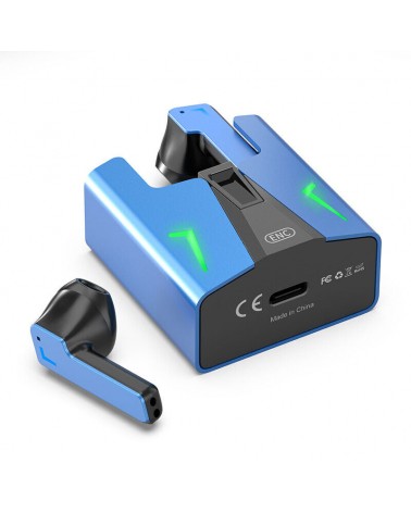 Ενσύρματα ακουστικά Gaming με θήκη φόρτισης - KINGKONG - Fineblue - 700147 - Blue