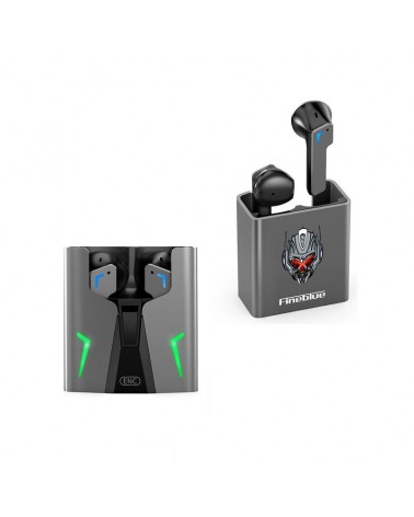 Ενσύρματα ακουστικά Gaming με θήκη φόρτισης - KINGKONG - Fineblue - 700147 - Grey