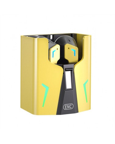 Ενσύρματα ακουστικά Gaming με θήκη φόρτισης - KINGKONG - Fineblue - 700147 - Yellow