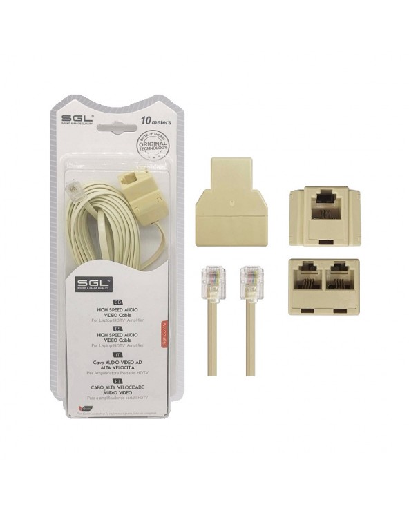 Καλώδιο γραμμής τηλεφώνου - 10m