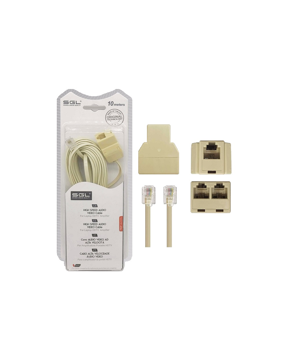 Καλώδιο γραμμής τηλεφώνου - 10m