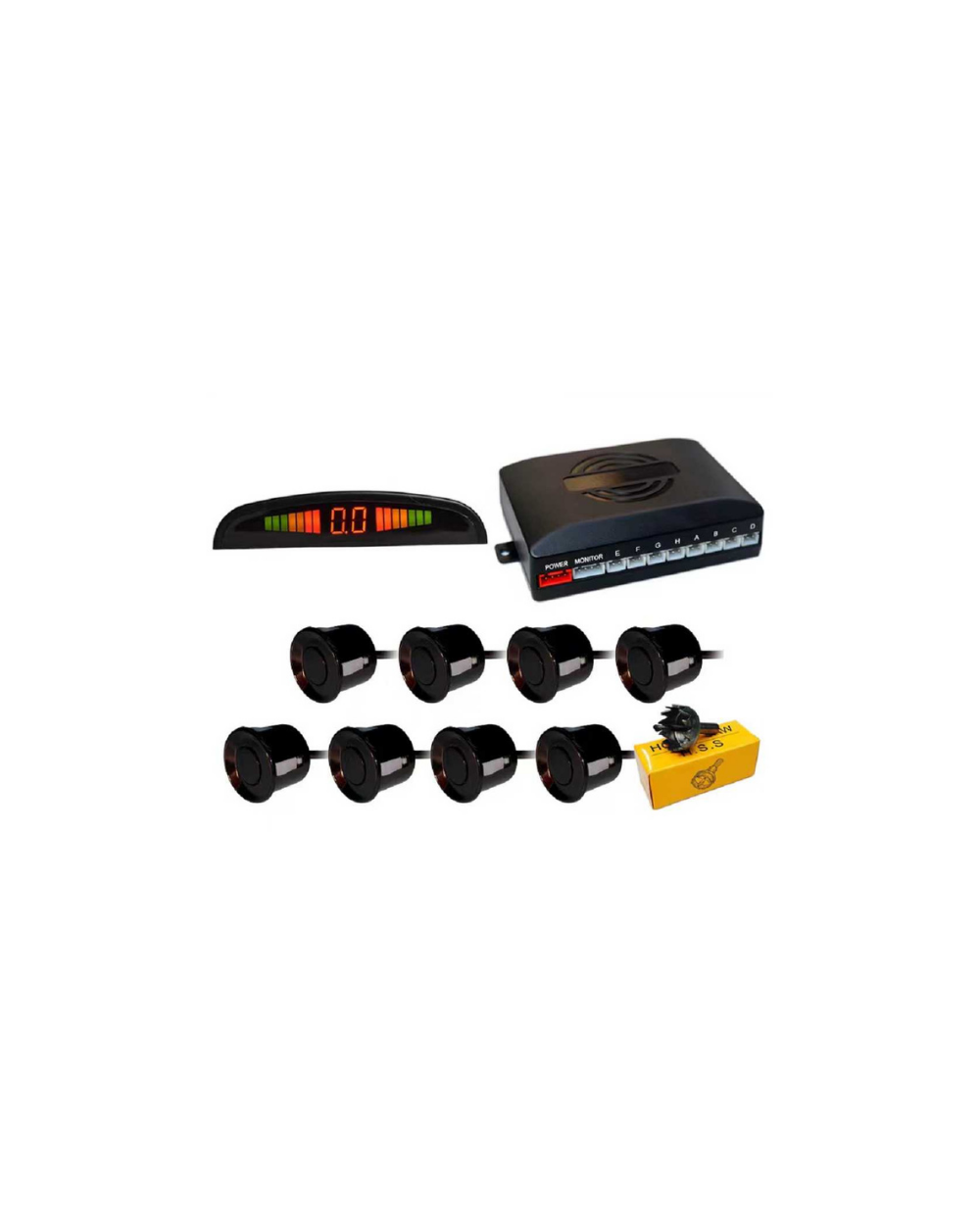 Αισθητήρες παρκαρίσματος - 8pcs - Only Screen - Black