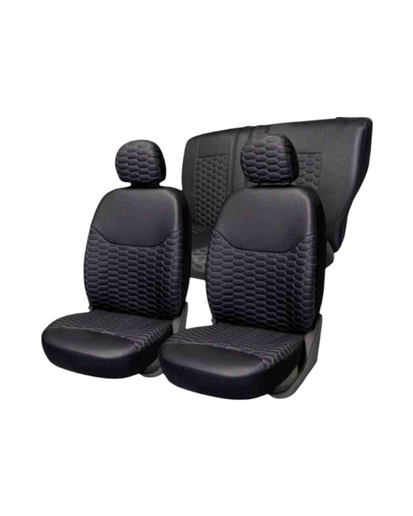 Καλύμματα καθισμάτων αυτοκινήτου - Δερματίνη - PROLUX Fullset  - Grey