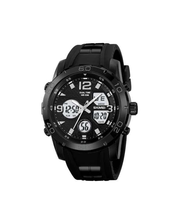 Ψηφιακό/αναλογικό ρολόι χειρός – Skmei - 2102 - Black/White