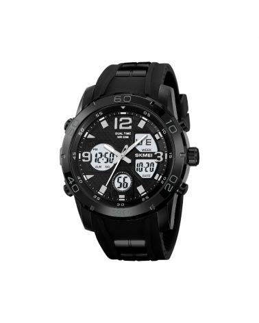 Ψηφιακό/αναλογικό ρολόι χειρός – Skmei - 2102 - Black/White
