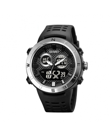 Ψηφιακό/αναλογικό ρολόι χειρός – Skmei - 2014 - Silver/Black