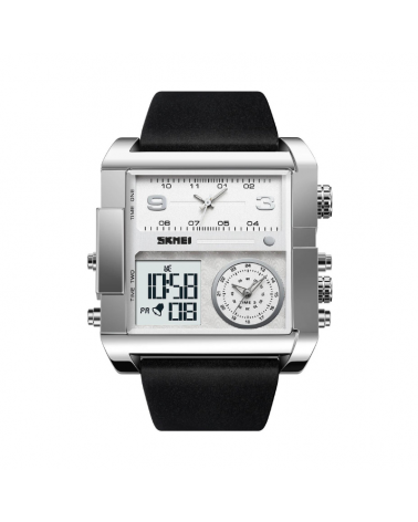 Ψηφιακό/αναλογικό ρολόι χειρός – Skmei - 2020 - Silver/White