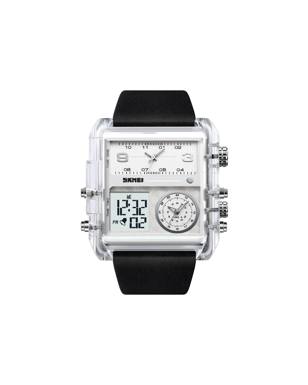 Ψηφιακό/αναλογικό ρολόι χειρός – Skmei - 2020 - White Transparent