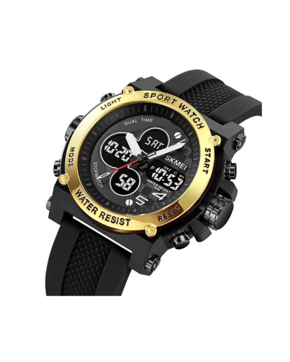 Ψηφιακό/αναλογικό ρολόι χειρός – Skmei - 2065 - Gold/Black