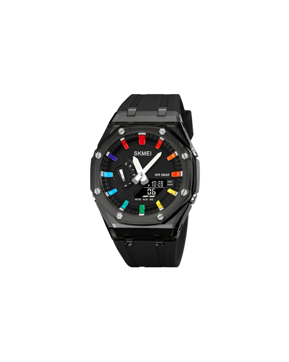 Ψηφιακό/αναλογικό ρολόι χειρός – Skmei - 2100 - Black/Black