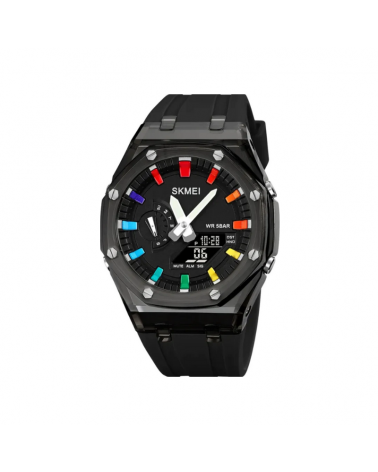 Ψηφιακό/αναλογικό ρολόι χειρός – Skmei - 2100 - Black/Black