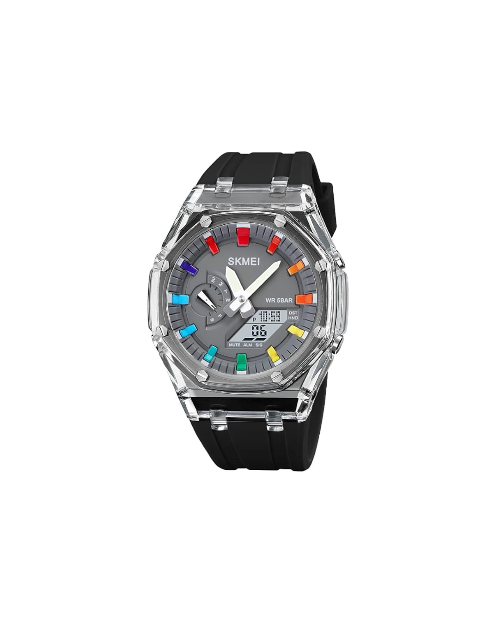 Ψηφιακό/αναλογικό ρολόι χειρός – Skmei - 2100 - Black/Grey