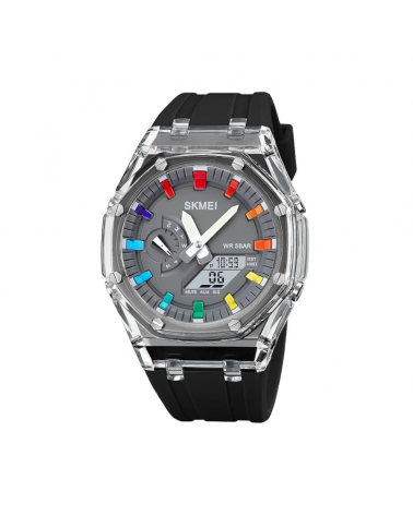 Ψηφιακό/αναλογικό ρολόι χειρός – Skmei - 2100 - Black/Grey