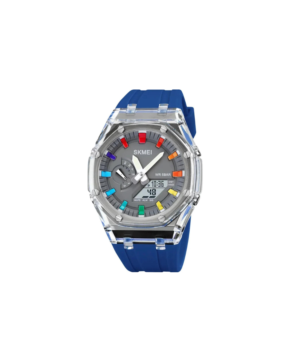 Ψηφιακό/αναλογικό ρολόι χειρός – Skmei - 2100 - Blue