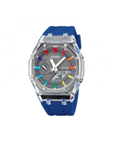 Ψηφιακό/αναλογικό ρολόι χειρός – Skmei - 2100 - Blue
