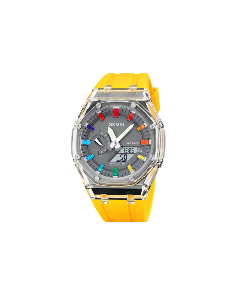 Ψηφιακό/αναλογικό ρολόι χειρός – Skmei - 2100 - Yellow
