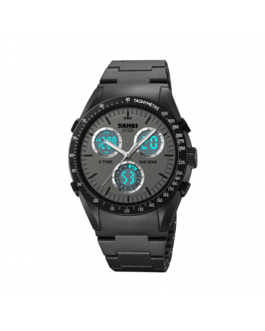Ψηφιακό/αναλογικό ρολόι χειρός – Skmei - 2109 - Black