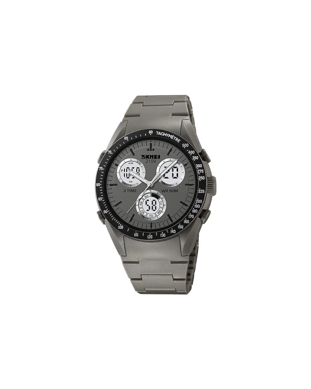 Ψηφιακό/αναλογικό ρολόι χειρός – Skmei - 2109 - Dark Grey