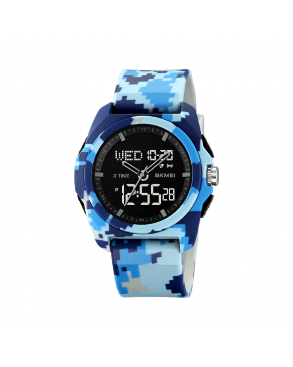 Ψηφιακό/αναλογικό ρολόι χειρός – Skmei - 2199 - Army Blue
