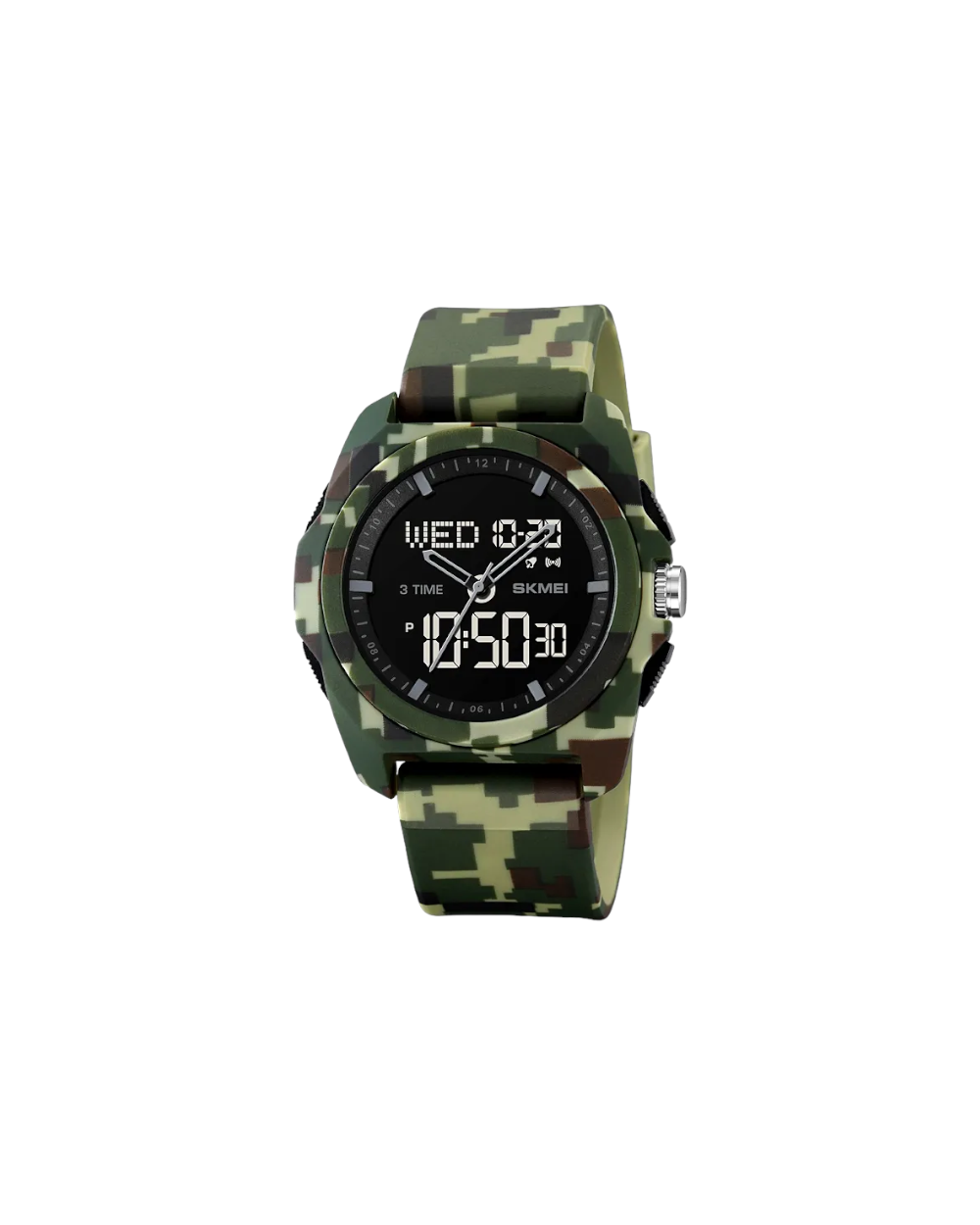 Ψηφιακό/αναλογικό ρολόι χειρός – Skmei - 2199 - Army Green