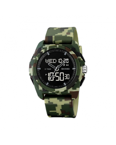 Ψηφιακό/αναλογικό ρολόι χειρός – Skmei - 2199 - Army Green
