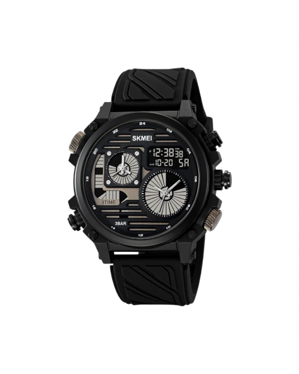 Ψηφιακό/αναλογικό ρολόι χειρός – Skmei - 2202 - Black