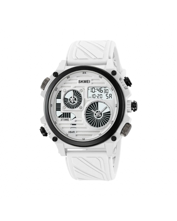 Ψηφιακό/αναλογικό ρολόι χειρός – Skmei - 2202 - White