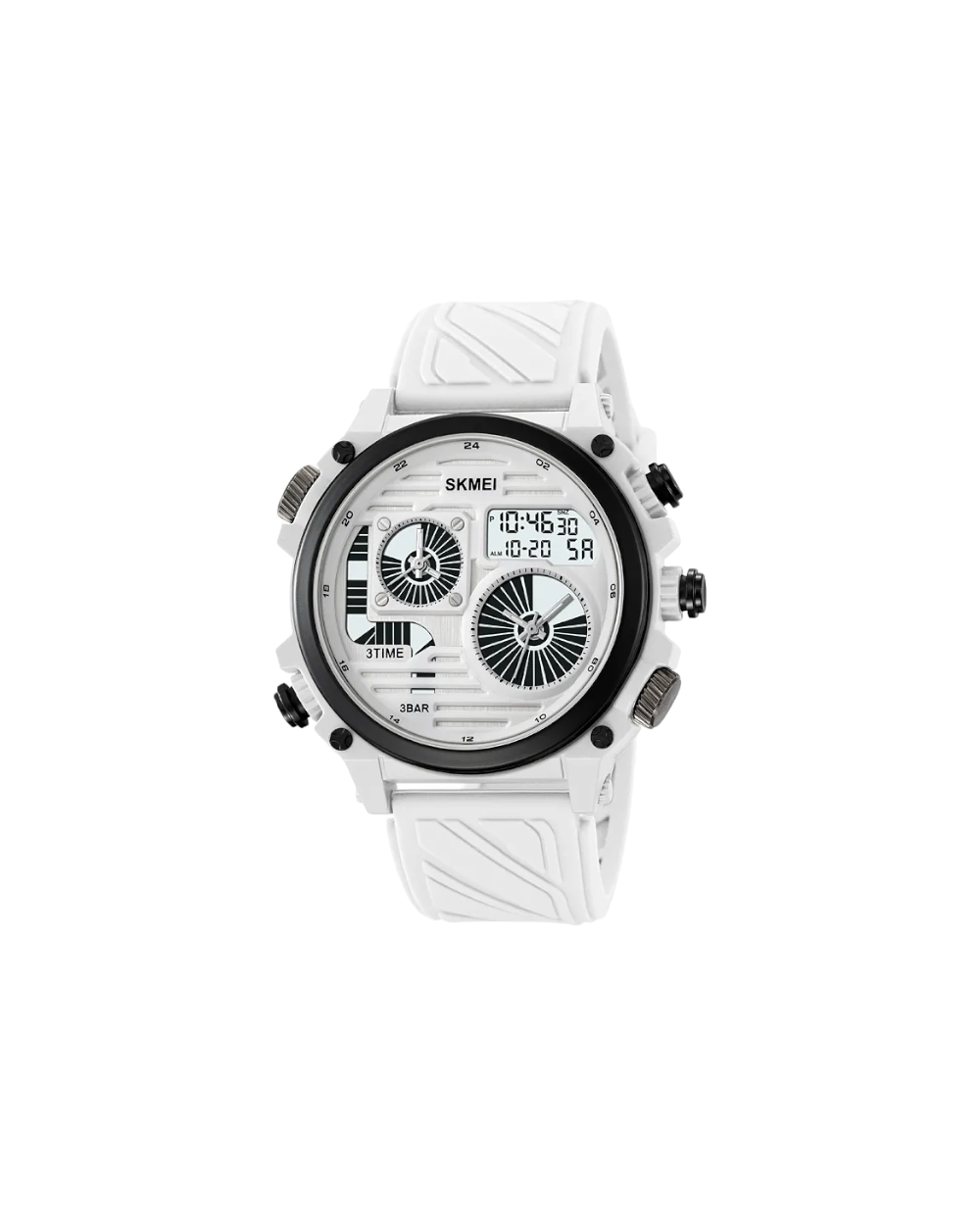 Ψηφιακό/αναλογικό ρολόι χειρός – Skmei - 2202 - White