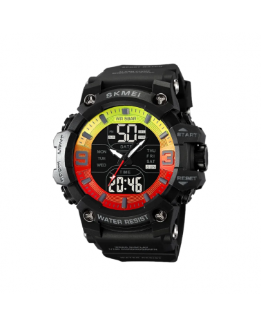Ψηφιακό/αναλογικό ρολόι χειρός – Skmei - 2222 - Black/Red/Yellow