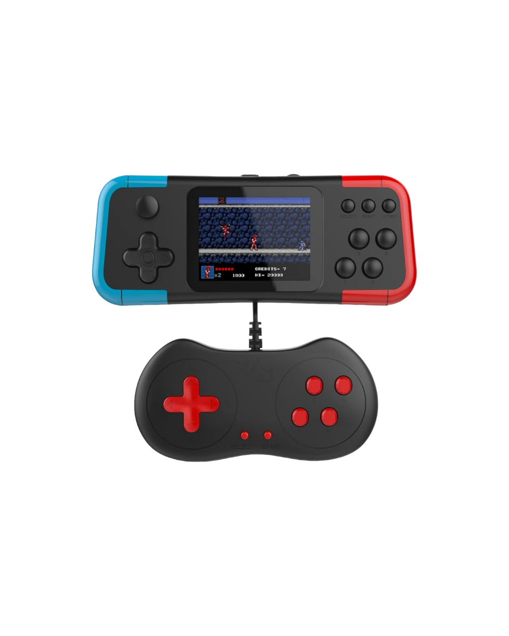 Φορητή κονσόλα παιχνιδιών με χειριστήριο - A12 - 811047 - Black/Blue/Red